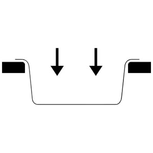 Diskho med bräddavlopp dubbla hoar vit granit