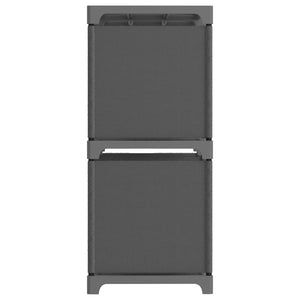 Hylla med 6 kuber grå 103x30x72,5 cm tyg