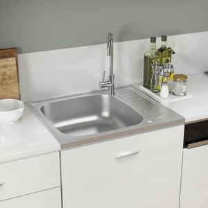 Diskho med avrinningsyta silver 600x500x155 mm rostfritt stål