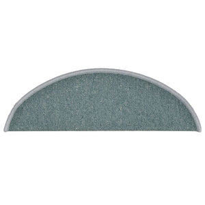 Trappmattor 15 st 56x17x3 cm havsblå halvrunda