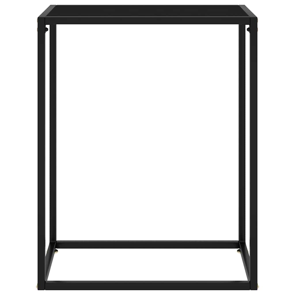 Avlastningsbord svart 60x35x75 cm härdat glas