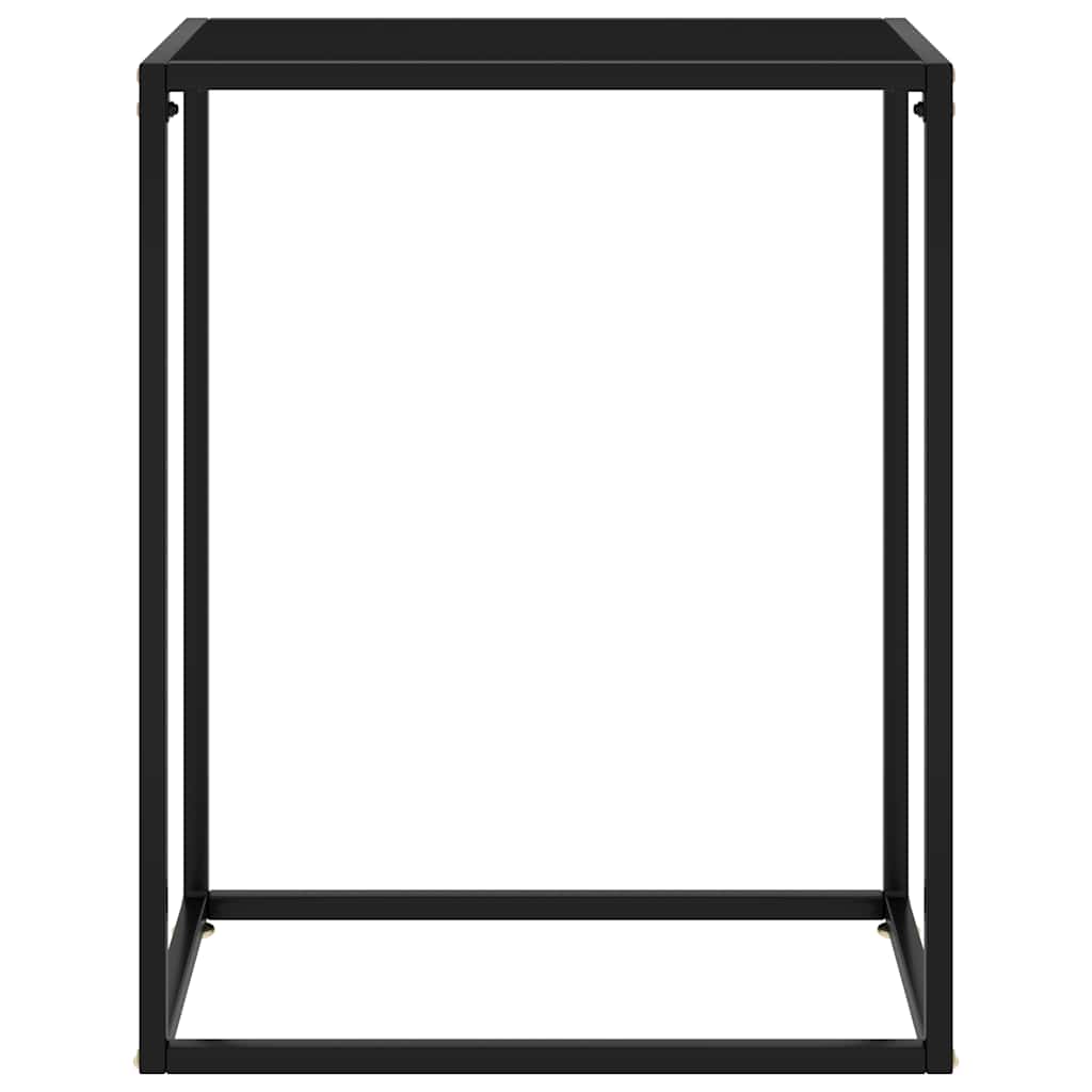 Avlastningsbord svart 60x35x75 cm härdat glas