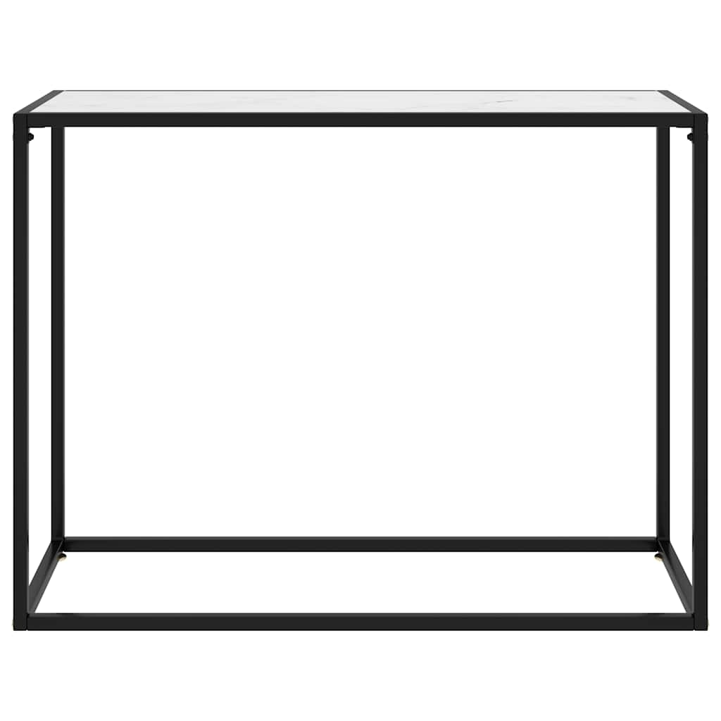 Konsolbord vit 100x35x75 cm härdat glas