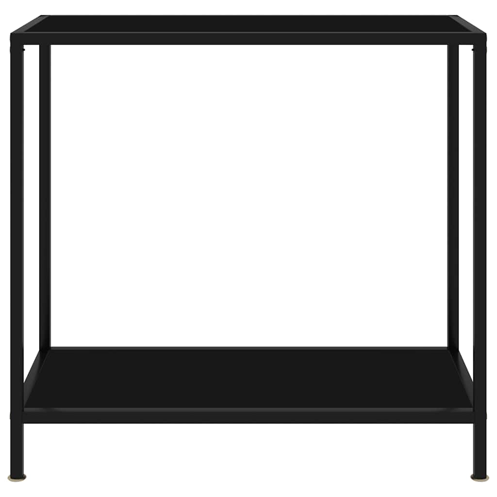 Konsolbord svart 80x35x75 cm härdat glas