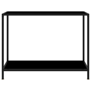 Konsolbord svart 100x35x75 cm härdat glas