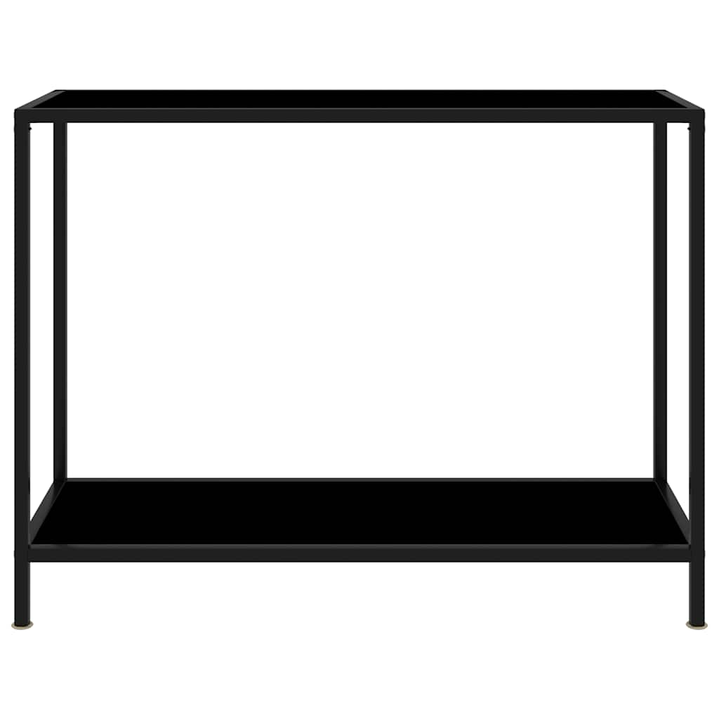 Konsolbord svart 100x35x75 cm härdat glas