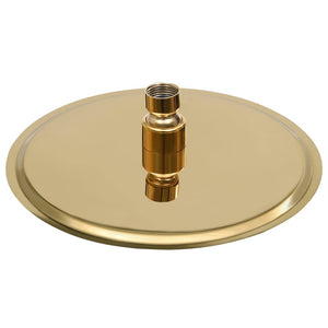 Takduschhuvud rostfritt stål 20 cm rund guld