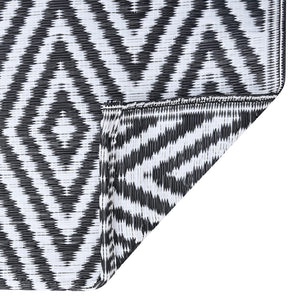 Utomhusmatta ARAKIL vit och svart 80x150 cm PP