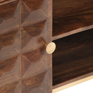 TV-bänk 124x29x45 cm massivt mangoträ