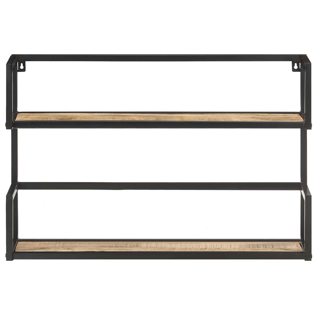 Vägghylla 60x20x60 cm grovt mangoträ