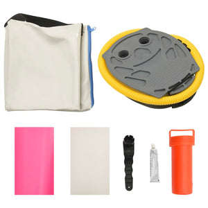 Uppblåsbar gymnastikmatta med pump 60x100x10 cm PVC rosa