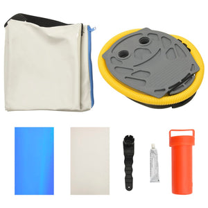 Uppblåsbar gymnastikmatta med pump 60x100x10 cm PVC blå