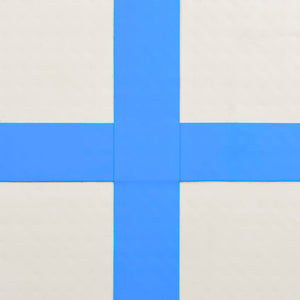 Uppblåsbar gymnastikmatta med pump 60x100x10 cm PVC blå