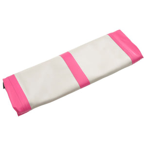 Uppblåsbar gymnastikmatta med pump 400x100x15 cm PVC rosa