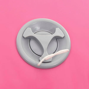 Uppblåsbar gymnastikrulle med pump 100x60 cm PVC rosa