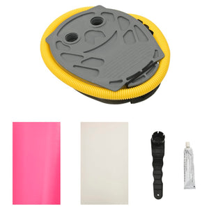 Uppblåsbar gymnastikrulle med pump 100x60 cm PVC rosa