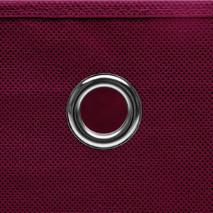 Förvaringslådor 4 st non-woven tyg 28x28x28 cm mörkröd