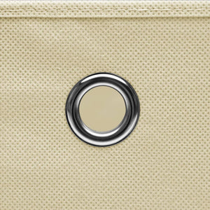 Förvaringslådor 10 st non-woven tyg 28x28x28 cm gräddvit