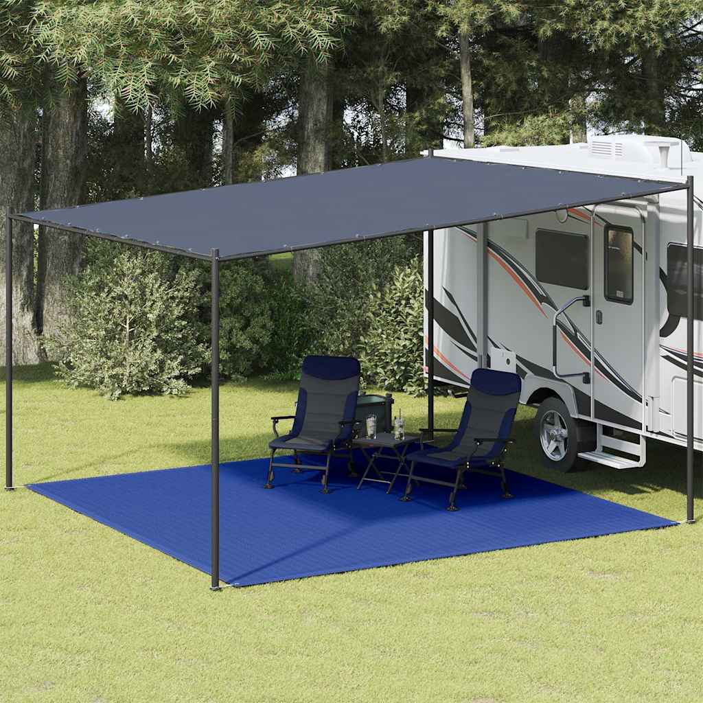 Tältmatta 400x400 cm blå HDPE
