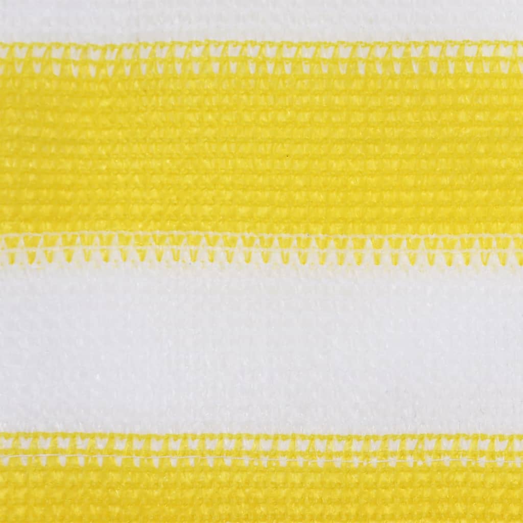 Balkongskärm gul och vit 120x500 cm HDPE