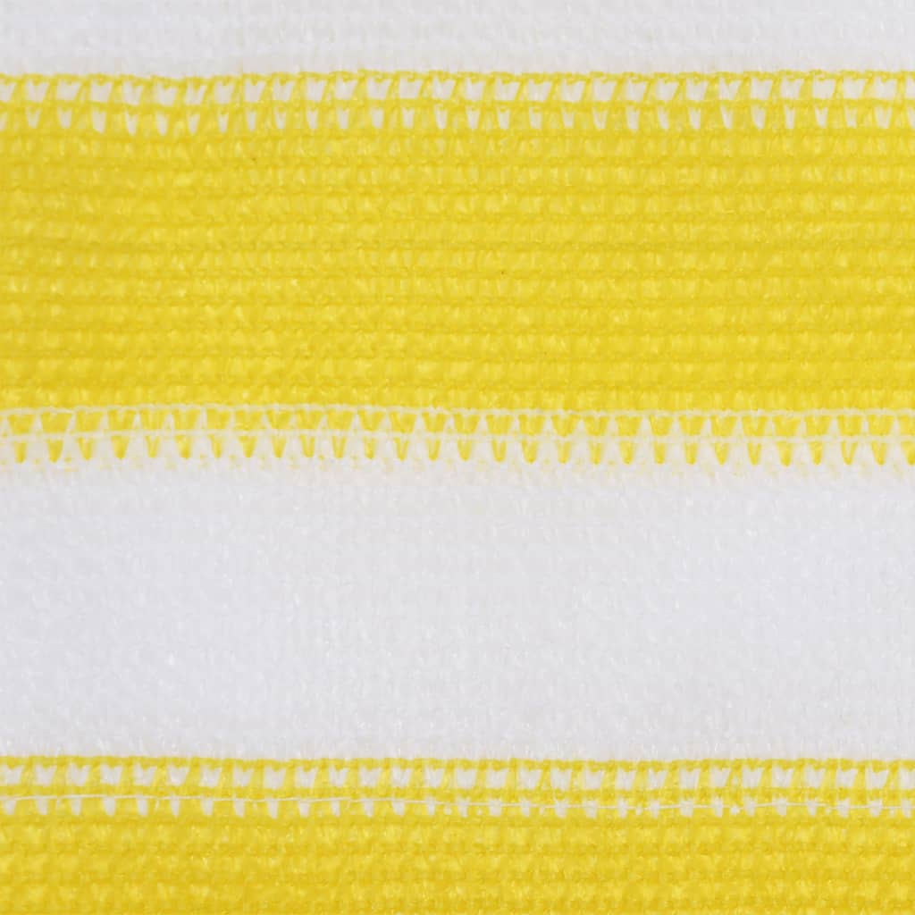Balkongskärm gul och vit 120x600 cm HDPE