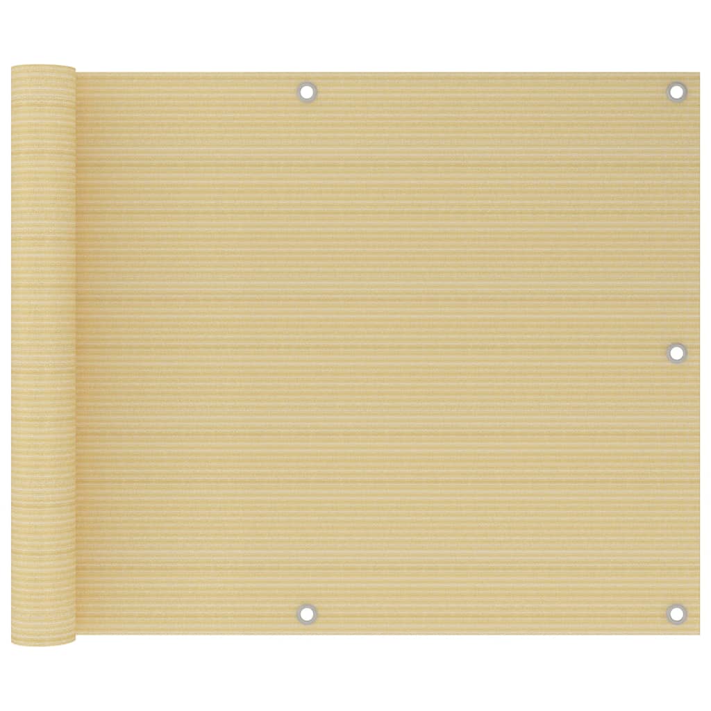 Balkongskärm beige 75x300 cm HDPE