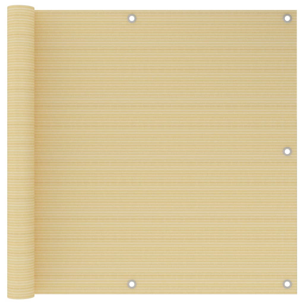 Balkongskärm beige 90x300 cm HDPE