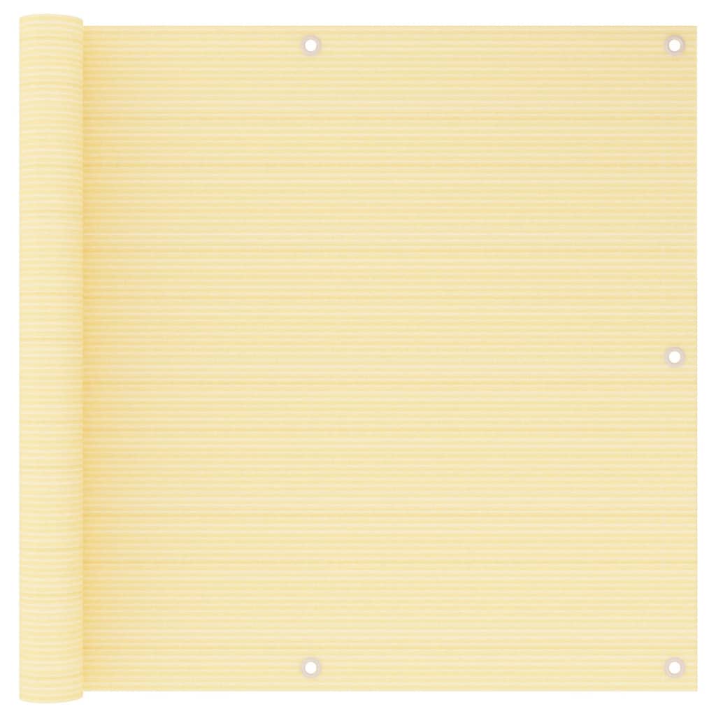 Balkongskärm beige 90x500 cm HDPE