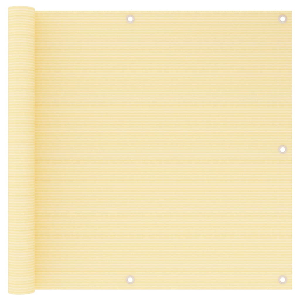 Balkongskärm beige 90x600 cm HDPE