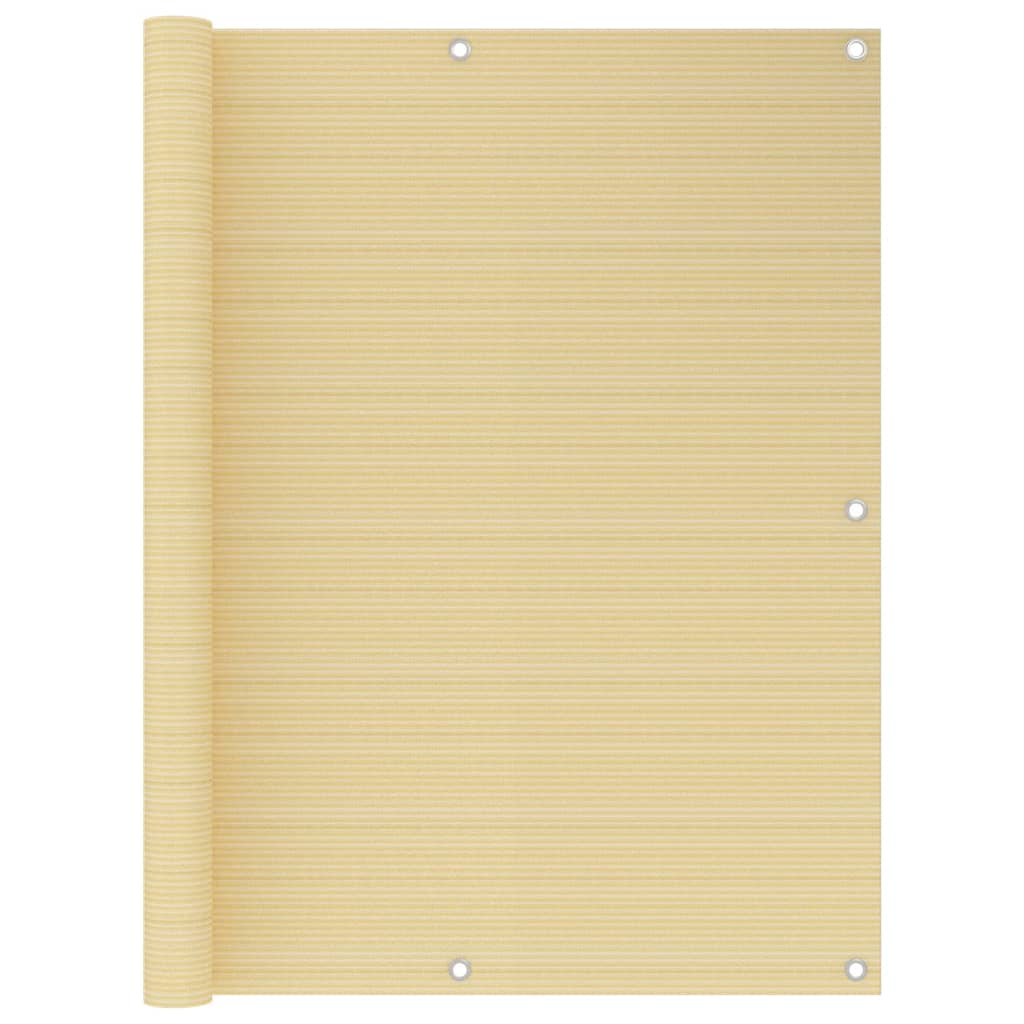 Balkongskärm beige 120x600 cm HDPE