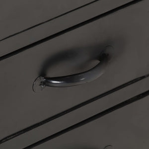 Skänk 110x30x65 cm massivt grovt mangoträ och stål