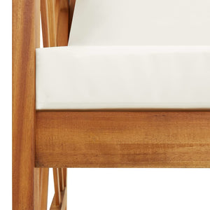 Loungegrupp för trädgården med dynor 2 delar massivt akaciaträ