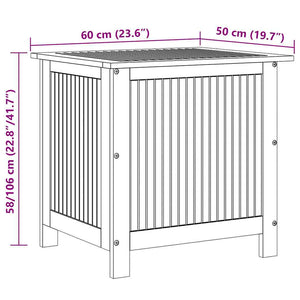 Trädgårdslåda 60x50x58 cm massivt akaciaträ