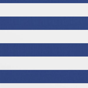 Balkongskärm vit och blå 120x500 cm oxfordtyg