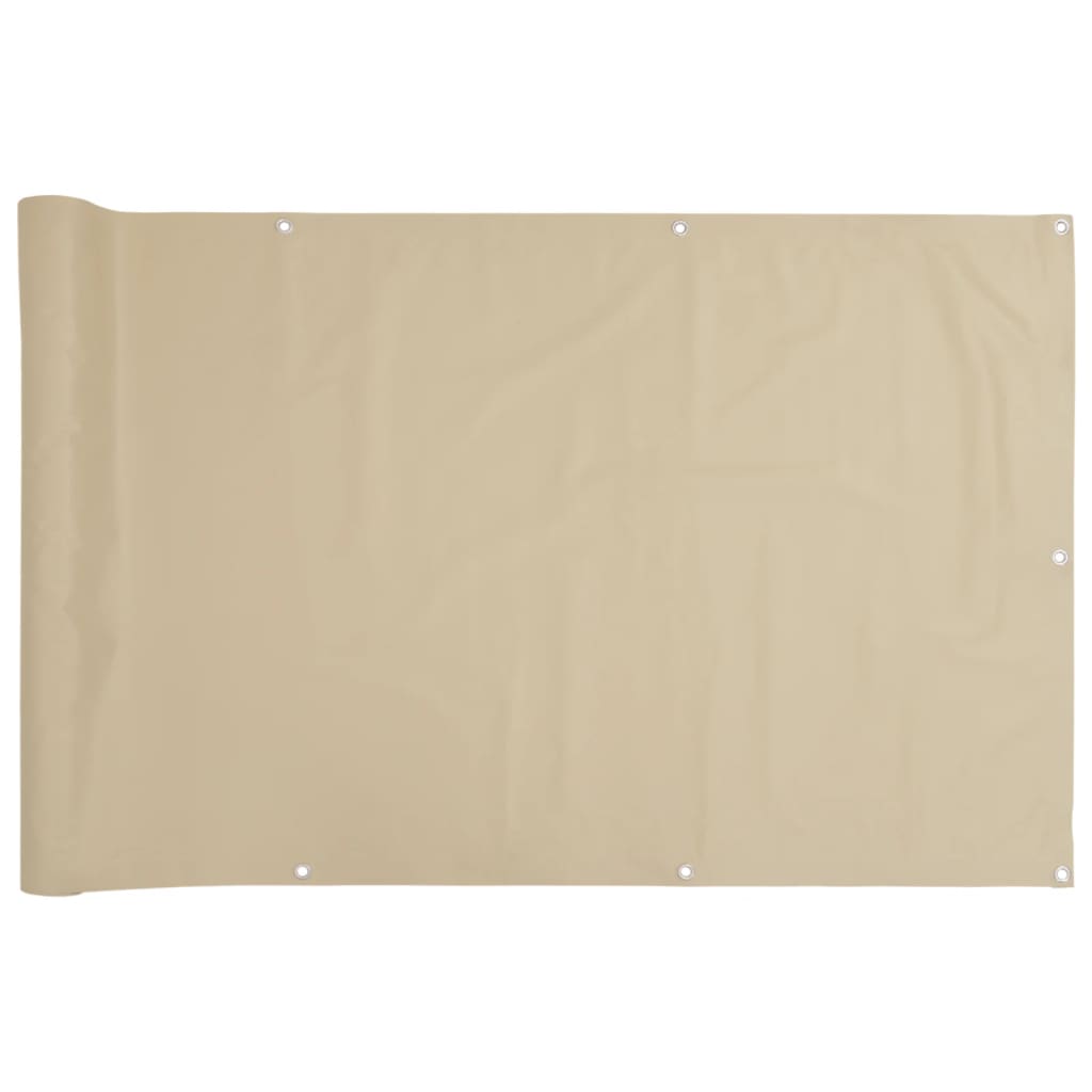 Balkongskärm beige 90x300 cm oxfordtyg
