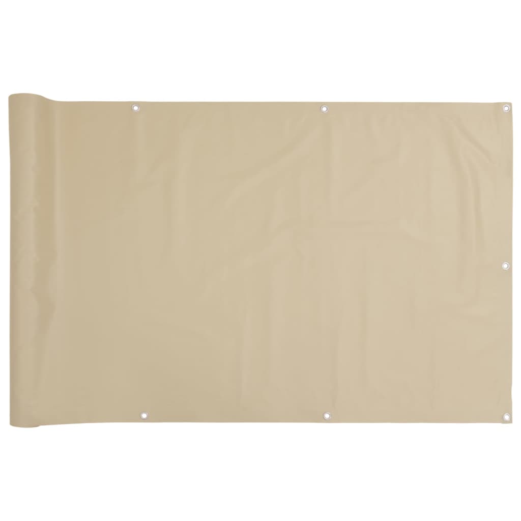 Balkongskärm beige 120x600 cm oxfordtyg
