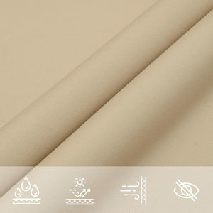 Solsegel oxfordtyg rektangulärt 5x8 m beige