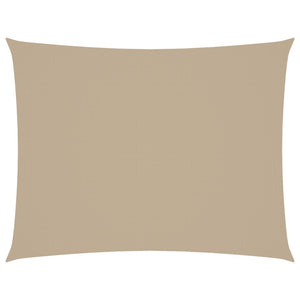 Solsegel oxfordtyg rektangulärt 6x7 m beige