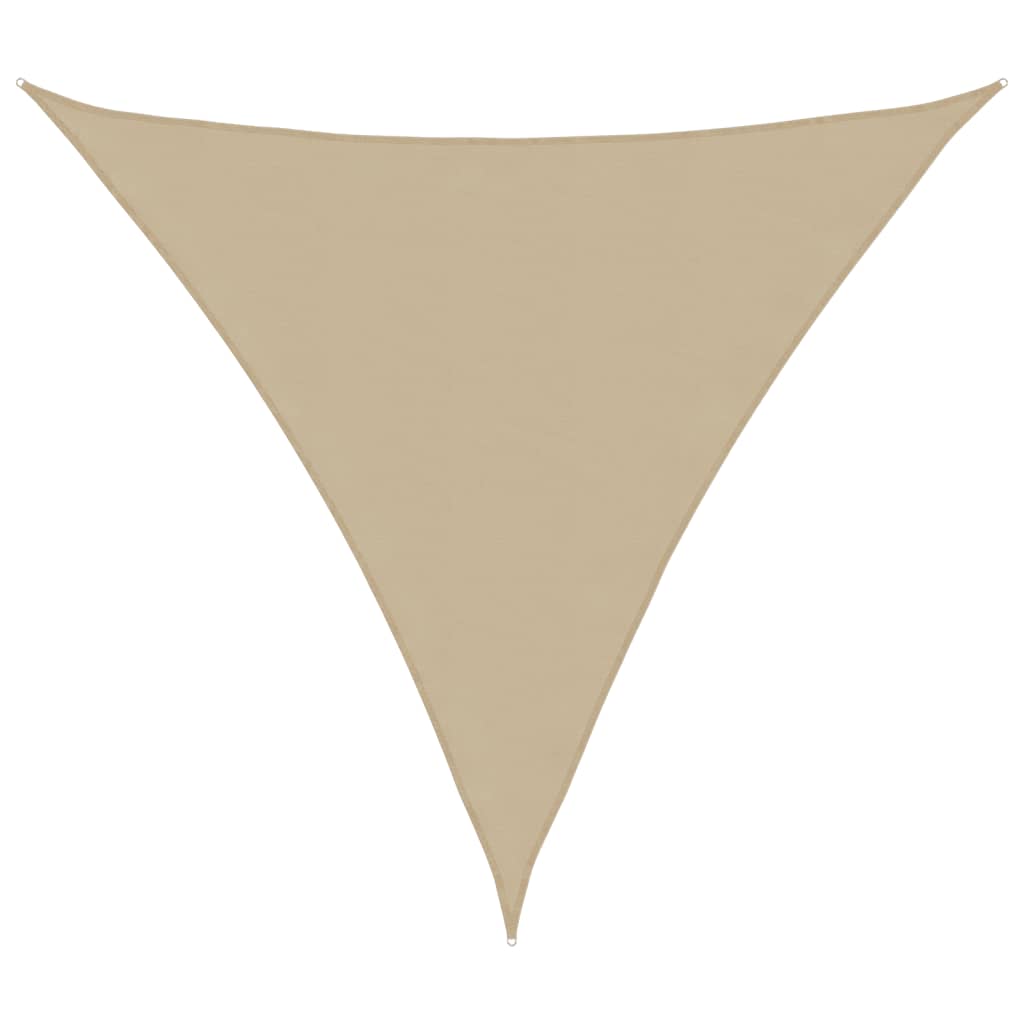 Solsegel oxfordtyg trekantigt 4x4x4 m beige