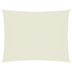 Solsegel oxfordtyg rektangulärt 5x7 m gräddvit