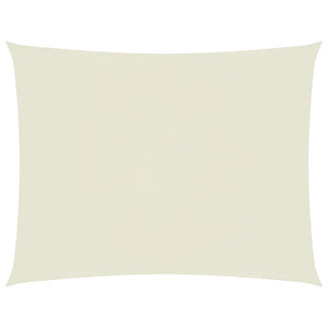 Solsegel oxfordtyg rektangulärt 6x7 m gräddvit