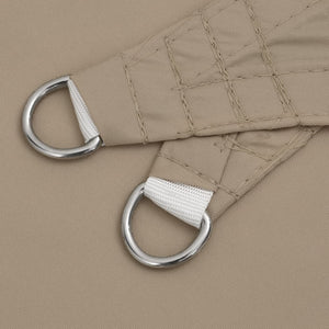 Solsegel oxfordtyg trekantigt 3,6x3,6x3,6 m taupe