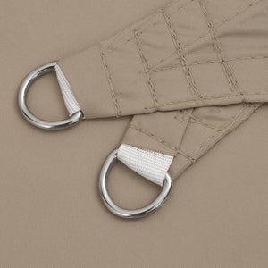 Solsegel oxfordtyg trekantigt 6x6x6 m taupe