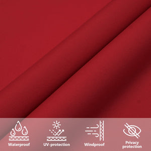 Solsegel oxfordtyg fyrkantigt 6x6 m röd