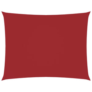Solsegel oxfordtyg rektangulärt 3,5x4,5 m röd