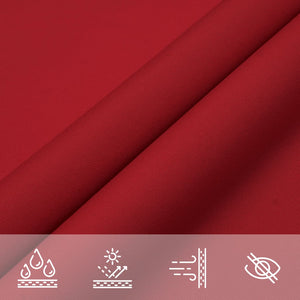 Solsegel oxfordtyg trekantigt 5x6x6 m röd