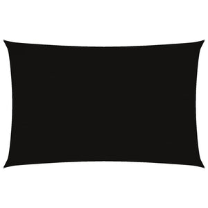 Solsegel oxfordtyg rektangulärt 2,5x5 m svart