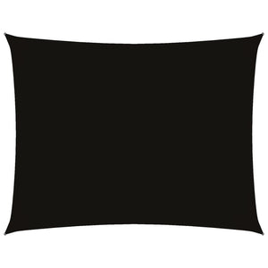 Solsegel oxfordtyg rektangulärt 4x6 m svart
