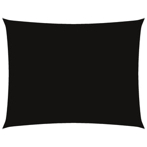Solsegel oxfordtyg rektangulärt 6x8 m svart