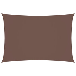 Solsegel oxfordtyg rektangulärt 2,5x4,5 m brun